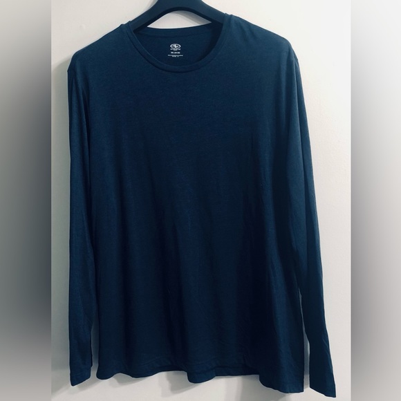 Men’s crewneck Shirt pull over long Sleeves Tri Blended Blue. Size 3XL(54-56) - Picture 1 of 3